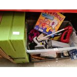 Children's toys, sandpit, Dalek, kite, Nerf gun, etc - 3 boxes + sandpit.