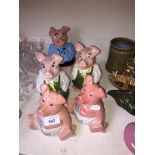 Collection of Wade Natwest pigs with original stoppers