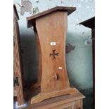 A children's ecclesiastical pine lecturn, height 69cm, width 30cm and depth 36cm