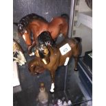 Two Royal Doulton horses