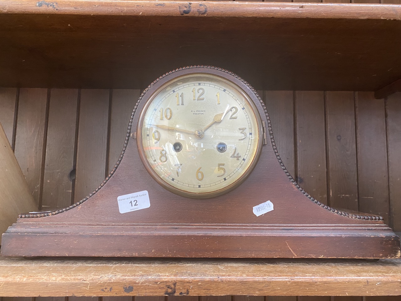 A 1920s mantle clock - R.L. Prince Preston.