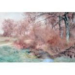 Wilmot Pilsbury, watercolour, 28cm x 18cm, signed, glazed and framed.