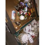 Two boxes of miscellaneous items including pottery etc