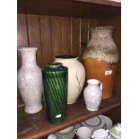 Five West German vases, tallest approx 40cm.