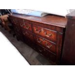 A George III oak mule chest.