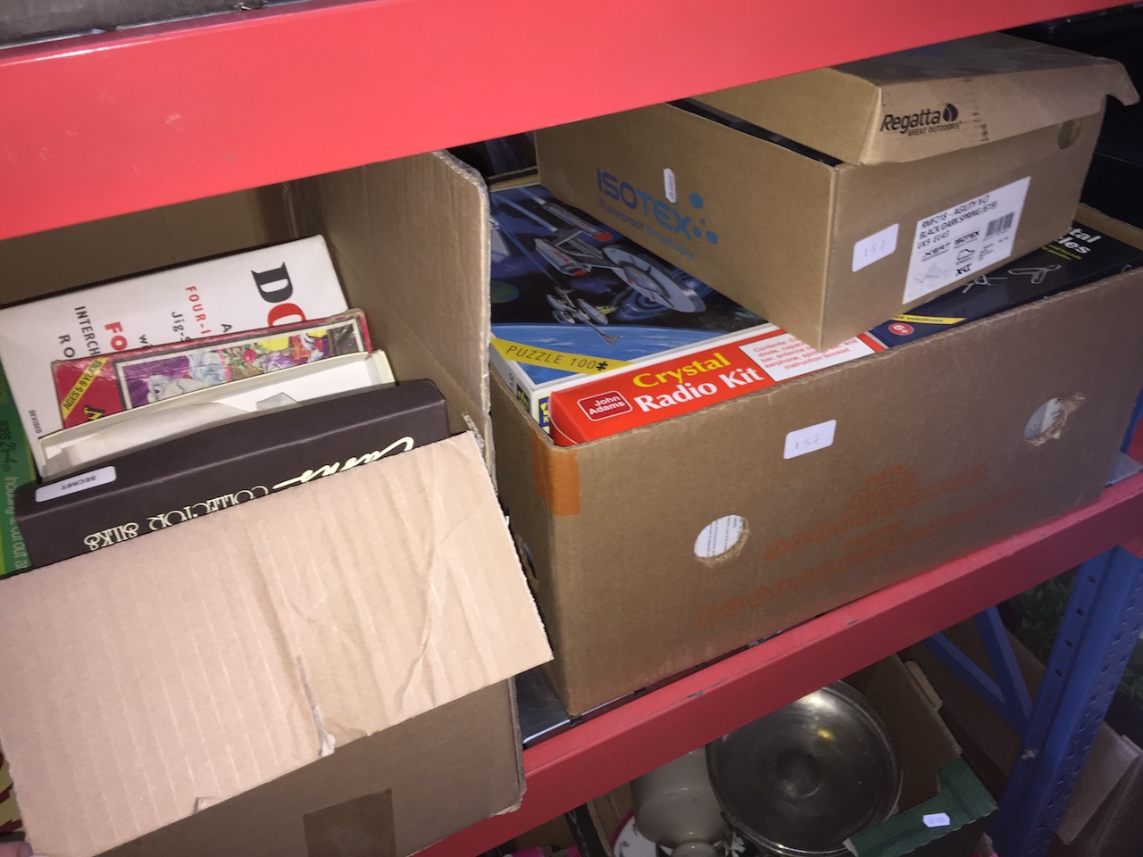 3 boxes + some loose boxed games and toys to include Subbuteo, World Cup Soccer, etc.