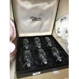 6 boxed Waterford crystal 'Colleen' sherry glasses