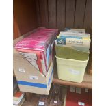 Two boxes of ordinance survey maps and road maps