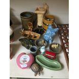 Wade items including blue sitting Scottie, Tommy Steele trinket box and boat with seagull