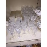 Various items of 'Ashling' Waterford crystal; 4 goblets, 4 white wine glasses, 10 sherry glasses,