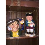 Royal doulton toby jug and another