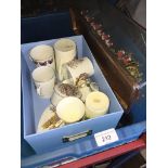 A box of Royal memorabilia, mainly glass ware and ceramics.