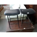 A pair of retro bar stools.