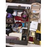 A large box of costume jewellery