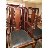 A set of six 1920s mahogany dining chairs