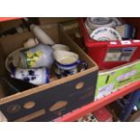 3 boxes of pottery including Wade, Royal Doulton etc