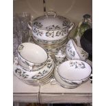 Dinnerware by Crown Staffordshire including soup coupes and stands - 26 pieces