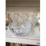 Lead crystal - Waterford bowl approx 20cm diameter, large Stuart jug & 2 other jugs.