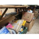 7 boxes of misc tools, garageware, motors, woodworking tools, etc
