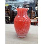 A Caithness glass vase.