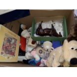 A box of misc boxed items to include Wallace and Gromit, Royal Doulton Disney, Royal Doulton Bramley