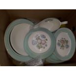Vintage 'Snowhite' dinner wares by Johnsons - approx 23 pieces