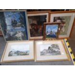 A quantity of original paintings and prints.