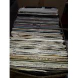 A box of LPs