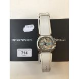 A Police gents wrist watch in Emporio Armani box