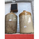 2 large earthenware flagons