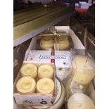 A selection of scented candles, mostly in original boxes, including Yankee, Laura Ashley etc.