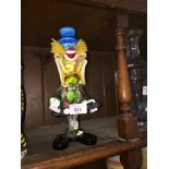 A Murano glass clown approx 25cm high