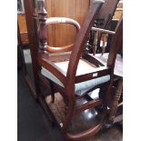 A set of four Victorian mahogany balloon back dining chairsand 2 others