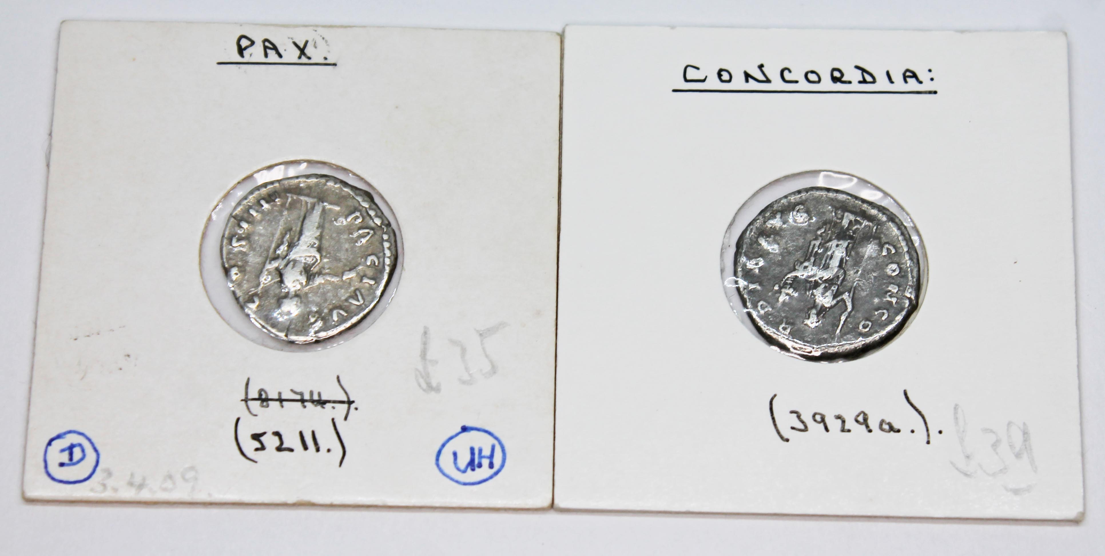 A group of twelve ancient Roman coins Antoninus Pius 138-161 A.D denarius to include 1 x Pax, 1 x - Image 12 of 13