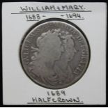 William + Mary (1688-1694), half crown, primo, 1689.