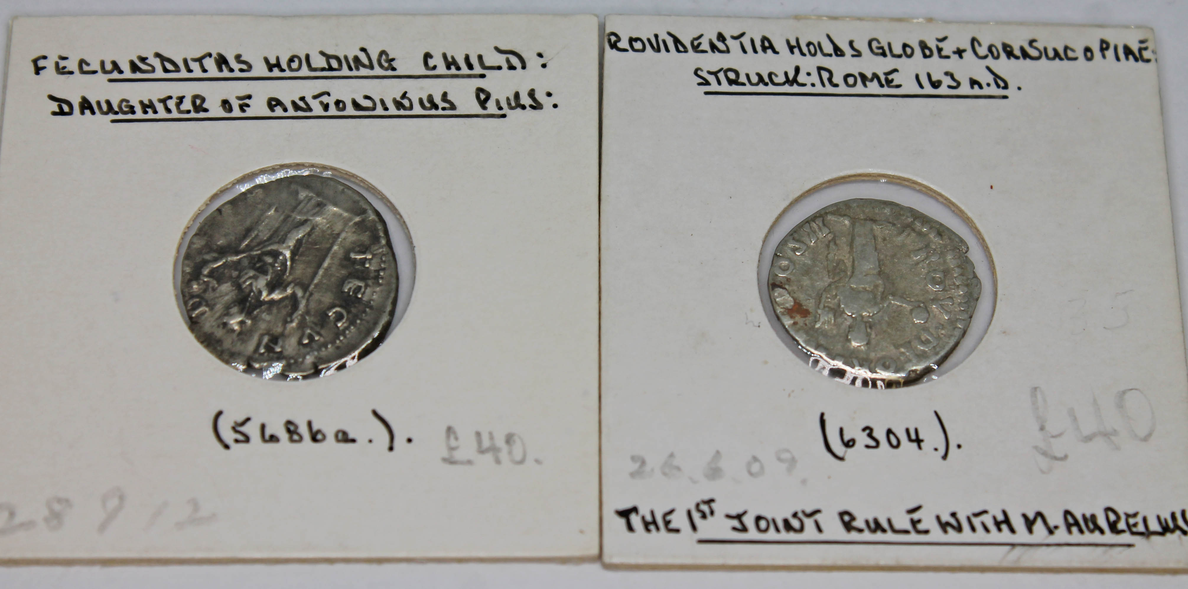 A group of nine ancient Roman coins to include 6 x Marcus Aurelius 161-180 A.D Denarius (2 x - Image 10 of 11