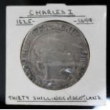 Charles I (1625-1649), thirty shillings of scotland, John Falconer 'F' by hoof, third coinage, m.