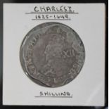 Charles I (1625-1649), shilling, type 3a, m.m. crown, 1635-1636.