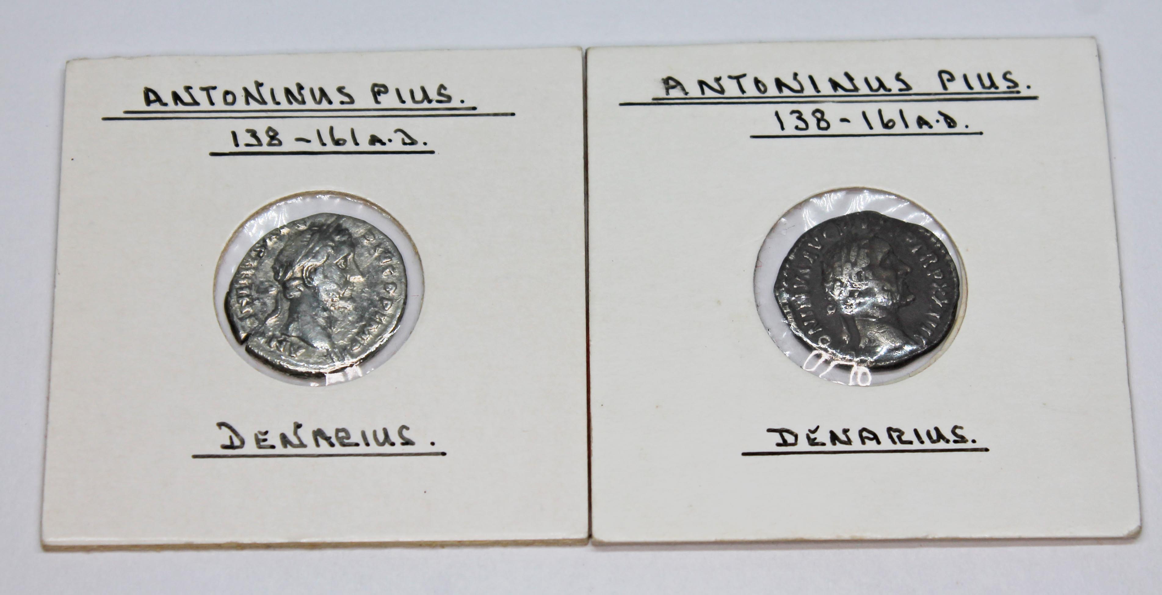 A group of twelve ancient Roman coins Antoninus Pius 138-161 A.D denarius to include 1 x Pax, 1 x - Image 9 of 13