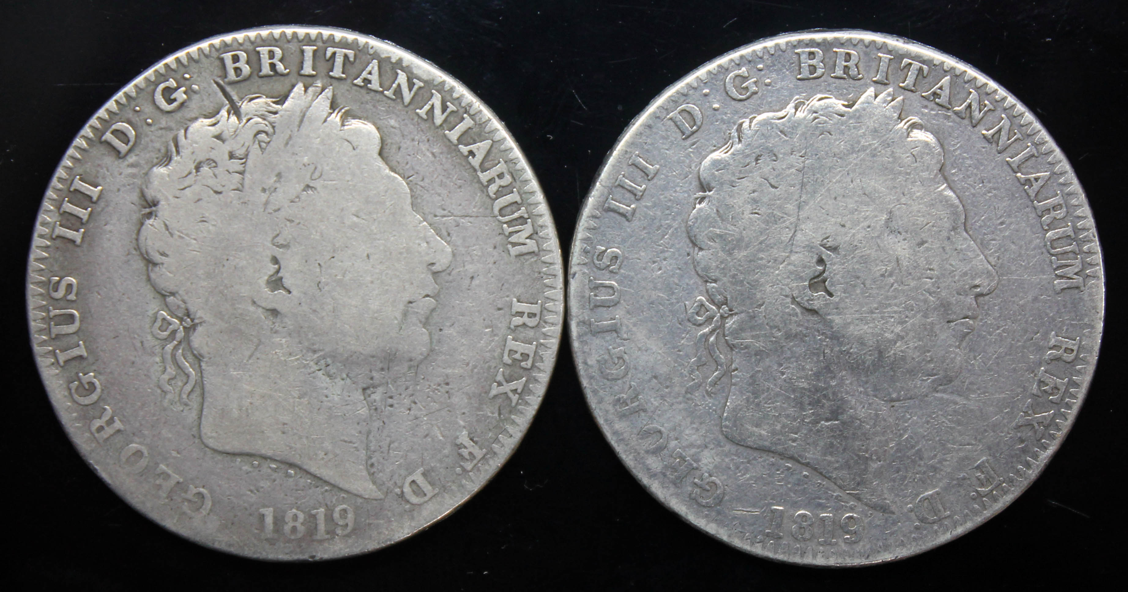 George III (1760-1820), two crowns, 1819.