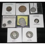 A group of twelve coins to include 1 x Verica silver unit c10-40 A.D com f cresent + pellets: boar