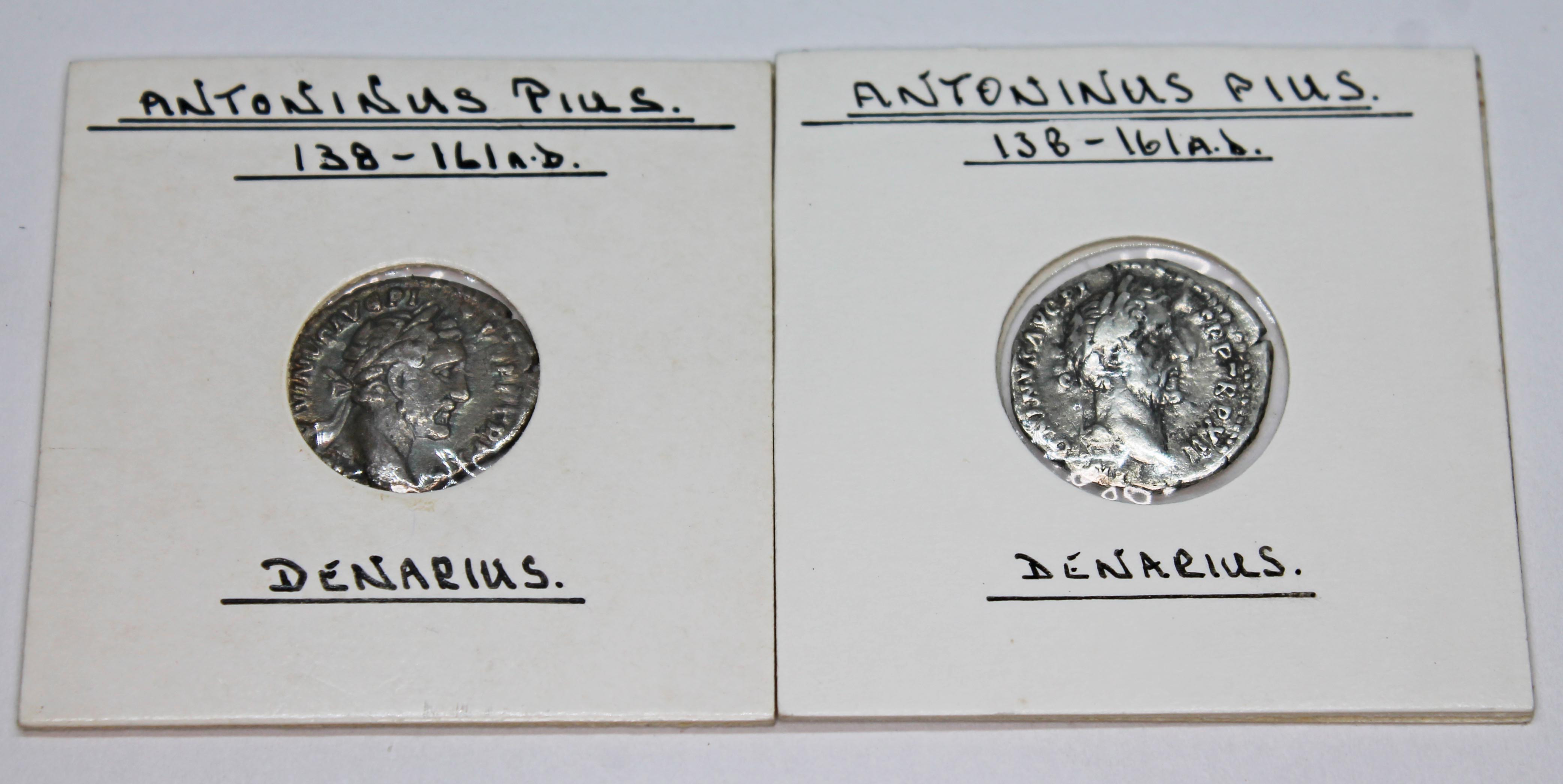 A group of twelve ancient Roman coins Antoninus Pius 138-161 A.D denarius to include 1 x Pax, 1 x - Image 5 of 13