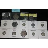 A group of fourteen ancient Roman coins to include 1 x Claudius 41-54 A.D sestertius: rev: spes