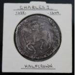 Charles I (1625-1649), halfcrown, late tower type 4, m.m. triangle over star?.