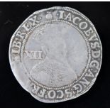 James I (1603-1625), shilling, 1st issue, 2nd bust, m.m. thistle.