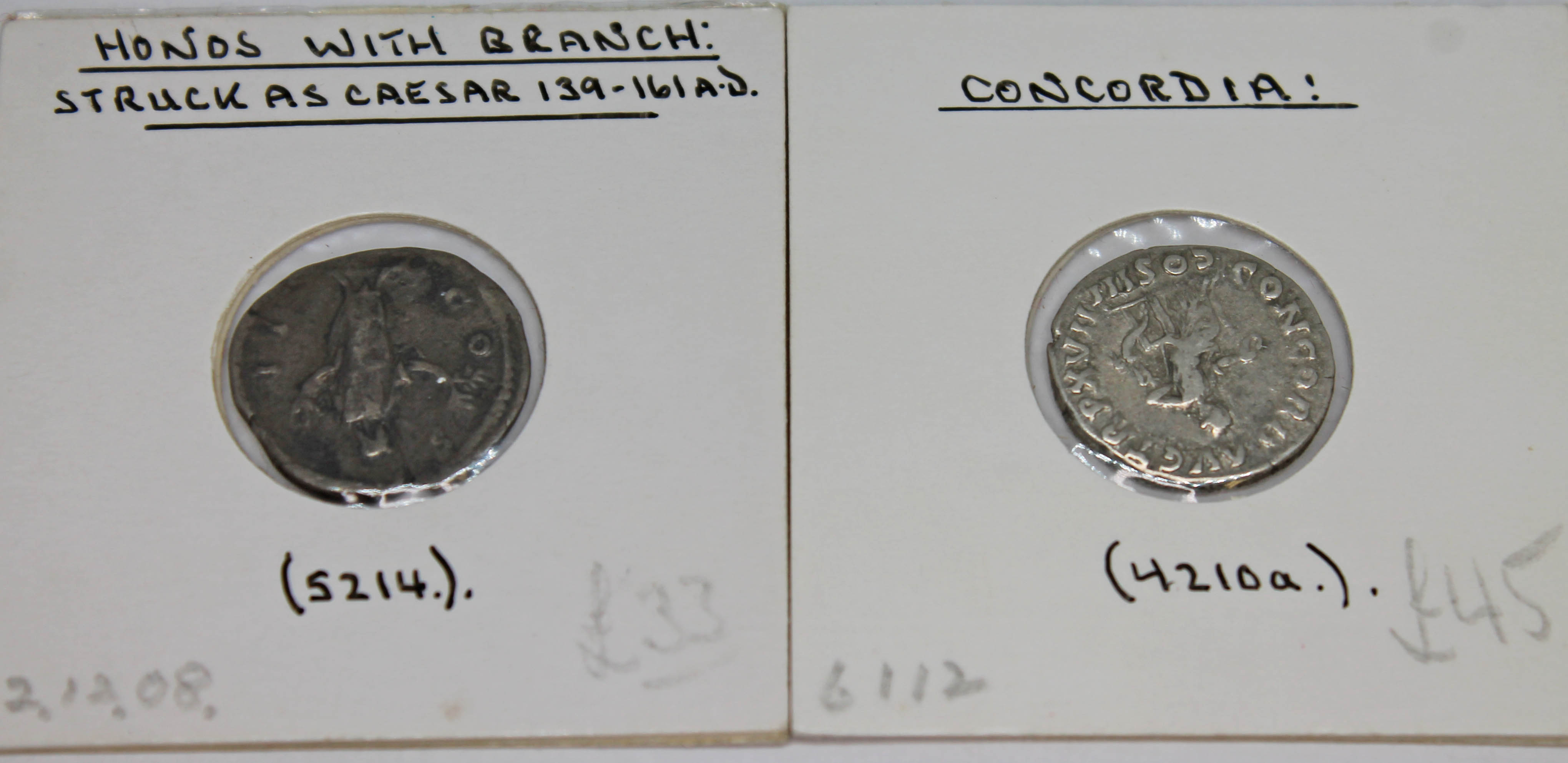 A group of nine ancient Roman coins to include 6 x Marcus Aurelius 161-180 A.D Denarius (2 x - Image 6 of 11