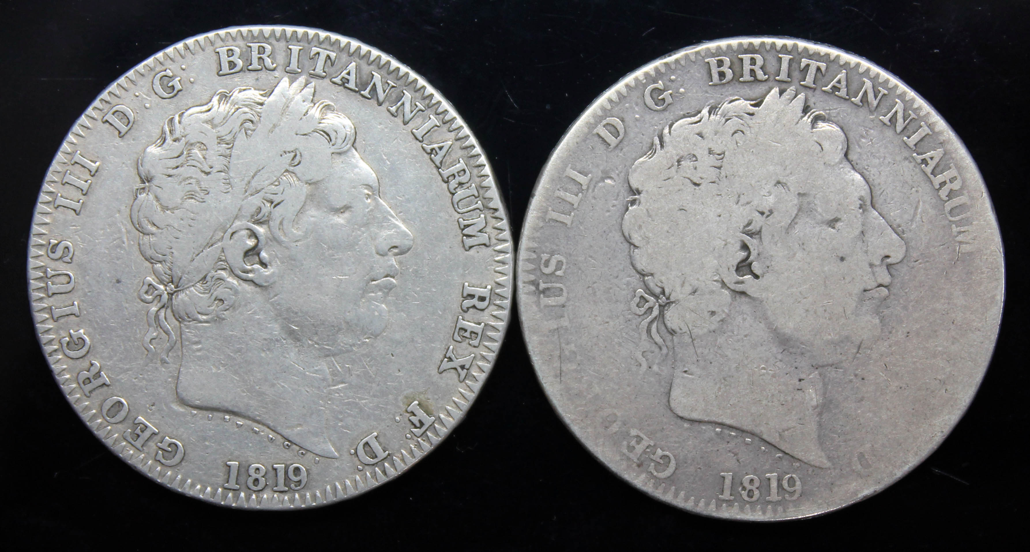 George III 91760-1820), two crowns, 1819.