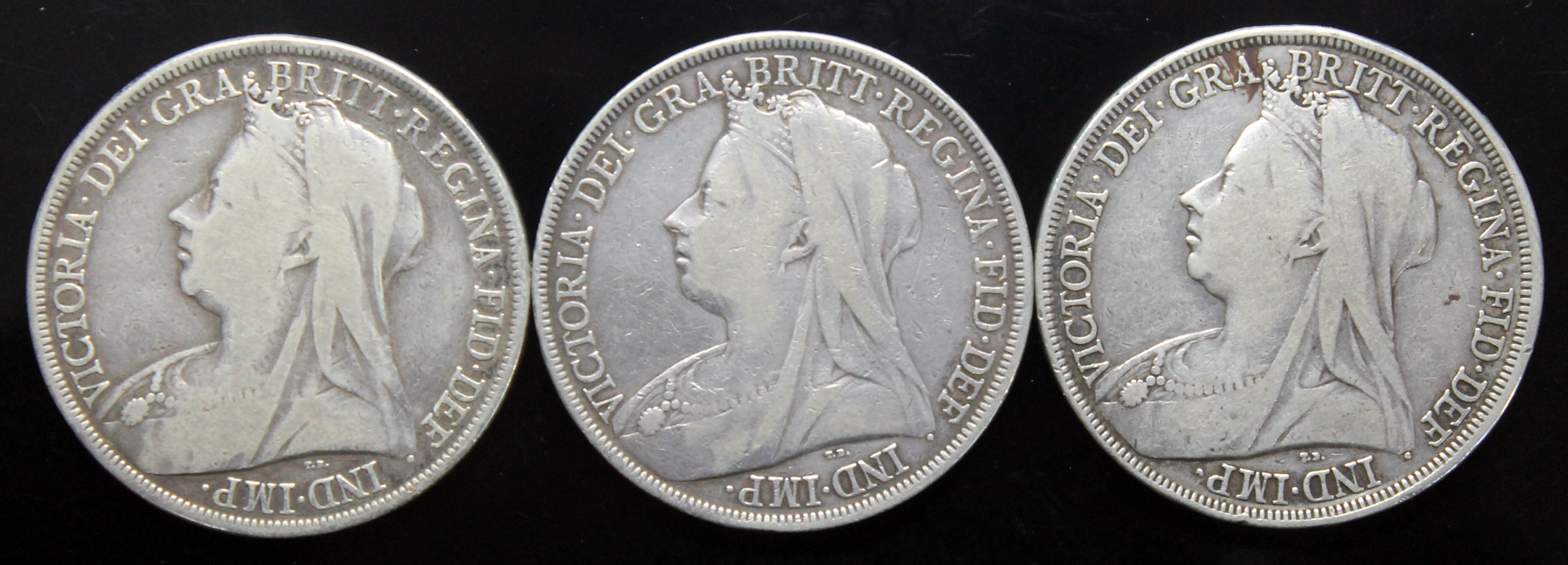 Victoria (1837-1901), three crowns, 1898.