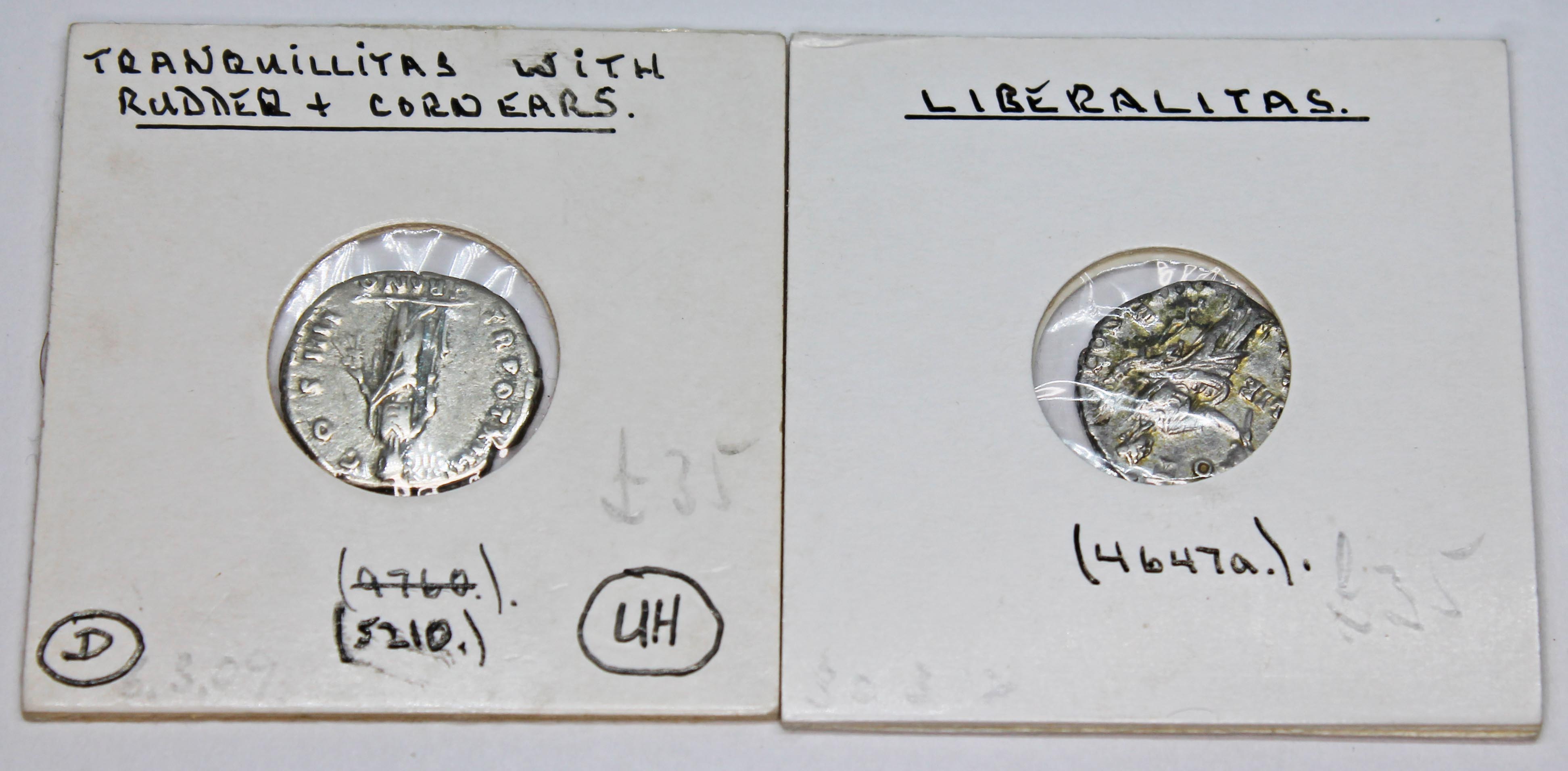 A group of twelve ancient Roman coins Antoninus Pius 138-161 A.D denarius to include 1 x Pax, 1 x - Image 10 of 13