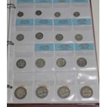 A coin album containing mainly world silver and copper coin, 19th to 20th century, including British